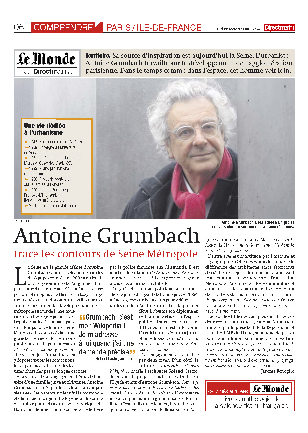 Antoine Grumbach trace les contours de Seine Métropole